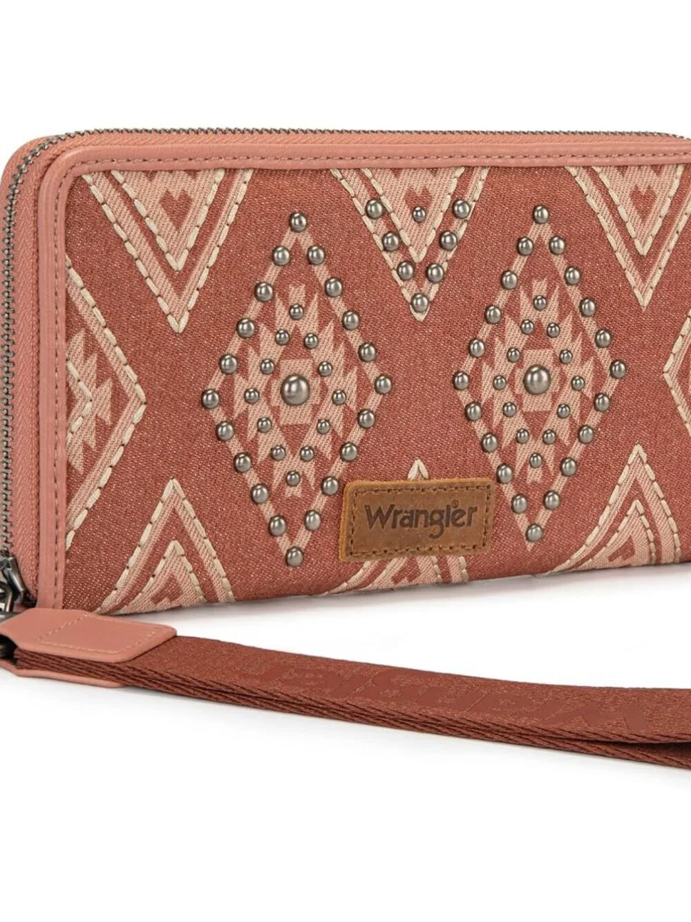 X Wrangler Western Wristlet Wallet for Women Aztec Studded Wallet Large Capacity